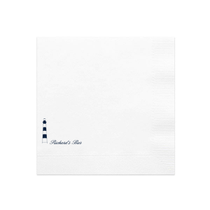 Pair your next special event with the classic Lighthouse Napkin. Perfect for birthdays, retirement or home entertainment, the high quality napkin is available in your choice of foil stamp and fabric color. Easily customize your unique design to create a one of a kind memento. 