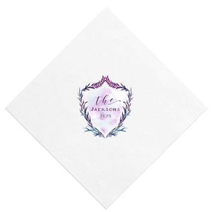 Our personalized White Borderless Full ColorCocktail Napkin with Matte Eggplant Ink Digital Print Colors will look fabulous with your unique touch. Your guests will agree!