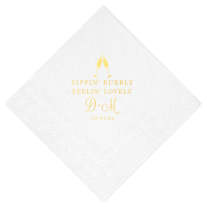Bundle Includes 32 Cocktail Beverage Napkins in 2 Different Gold Foil Hot Stamped Graduation Designs Graduation Theme Beverage Napkins