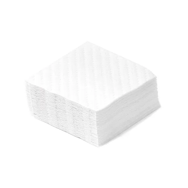White Woven stack of napkins