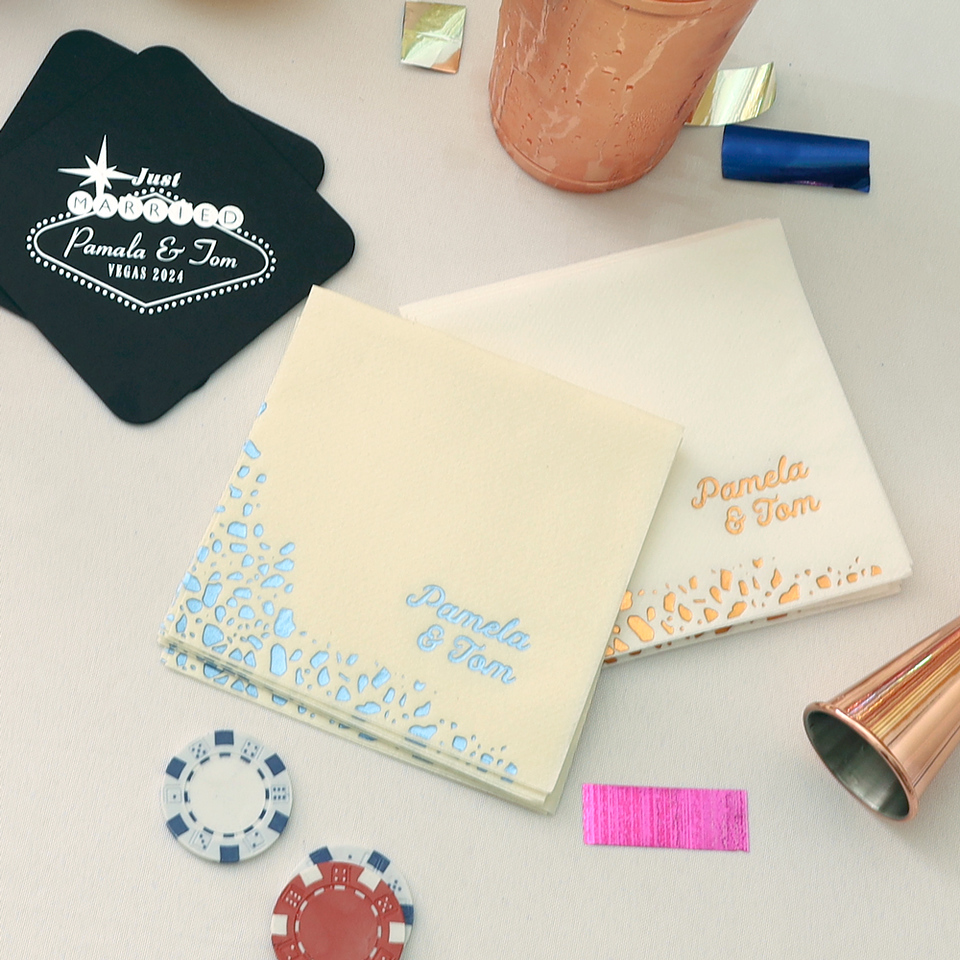 Vegas Baby Retro Names Napkin