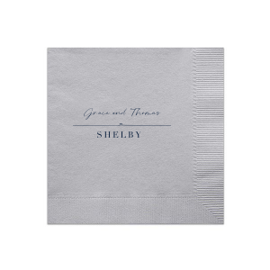 ForYourParty's elegant Dove Gray Guest Hand Towel with Matte Navy Foil has a Heart Beat Line and is good for use in Accents, Hearts-themed parties and can be personalized to match your party's exact theme and tempo.