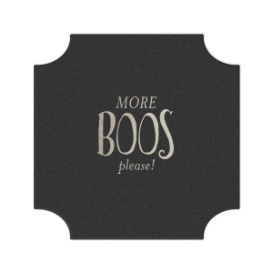 Our custom Black with Silver back Nouveau Coaster with Shiny Sterling Silver Foil will make your guests swoon. Personalize your party's theme today.