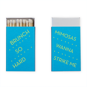 Our personalized Poptone Fuschia Classic Matchbox with Matte Mimosa Yellow Foil Color can't be beat. Showcase your style in every detail of your party's theme!