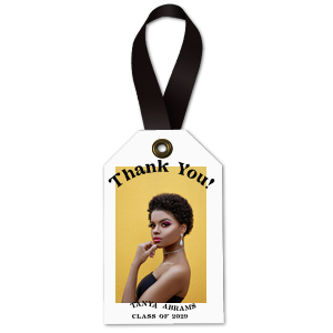 Looking for a sleek and stylish gift tag for your graduation event? Look no further than the Modern Graduation Thank You Custom Photo Gift Tag! The customizable tag features your personally uploaded photo to add a touch that is as unique as your are.