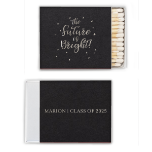 ForYourParty's elegant Natural Black Classic Matchbox with Shiny Sterling Silver Foil couldn't be more perfect. It's time to show off your impeccable taste.