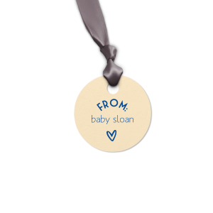 Custom Poptone Turquoise Round Gift Tag with Matte Black Foil will look fabulous with your unique touch. Your guests will agree!