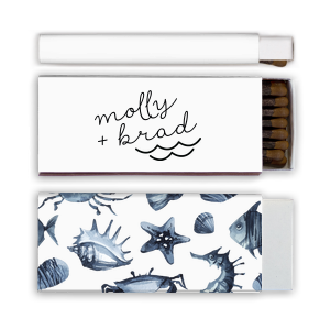 Our beautiful custom White Classic Custom Photo Matchbox with Matte Black Ink Digital Print Colors and Matte Fuchsia Ink Digital Print Colors has a Wave Accent graphic and is good for use in Travel, Beach/Nautical, Father's Day themed parties and can't be beat. Showcase your style in every detail of your party's theme!