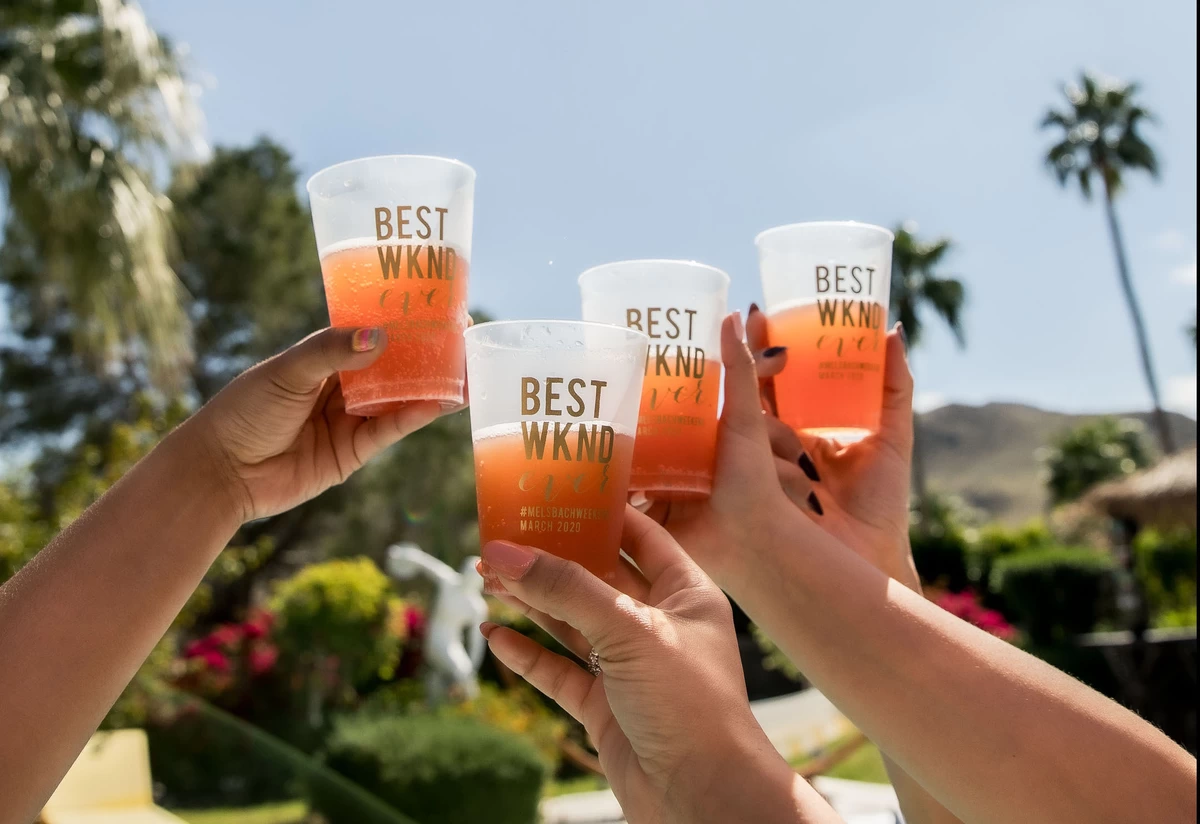 Bachelorette party ideas custom cups