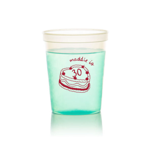 The Cherry Cake Cup makes for a sweet addition to your next party event! Whether it's for a birthday, valentines or wedding, the cute cup is available in a wide variety of styles and colors to best match your personal tastes.