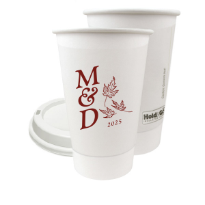 The ever-popular 16 oz Frost Flex Cup with Matte Dark Magenta Ink has a Three Leaves graphic and is good for use in Floral, Holiday, Thanksgiving themed parties and can be customized to complement every last detail of your party.