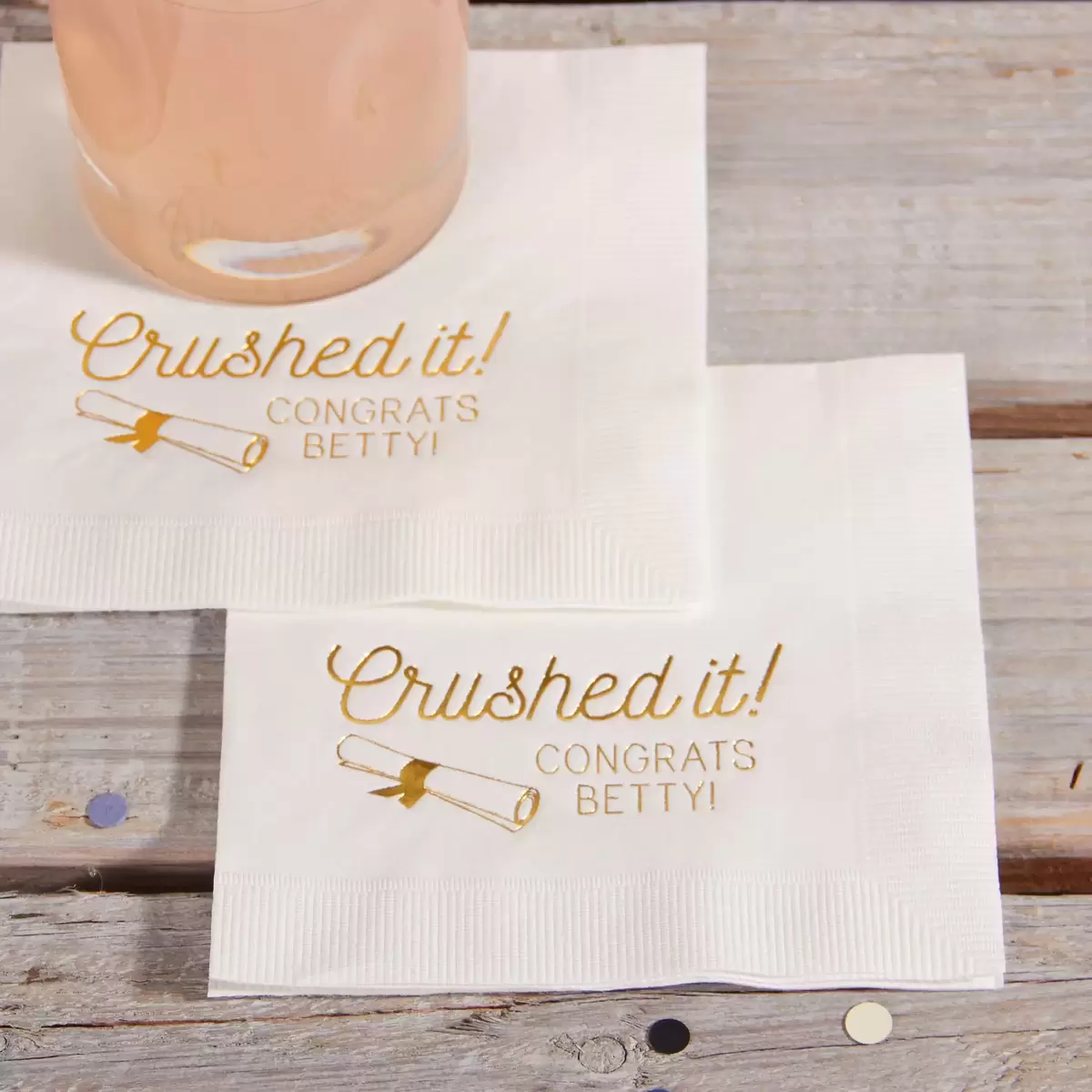 personalized napkins for graduation party