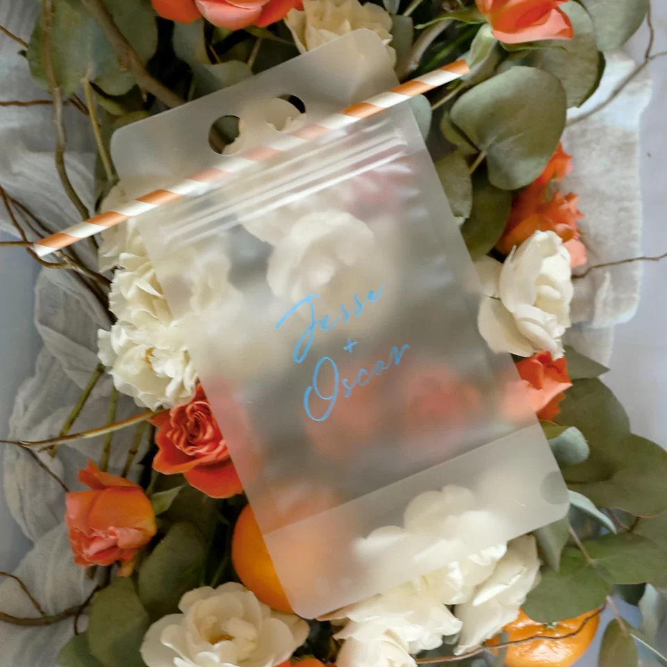 Hinterland Honeymoon Script Names Drink Pouch