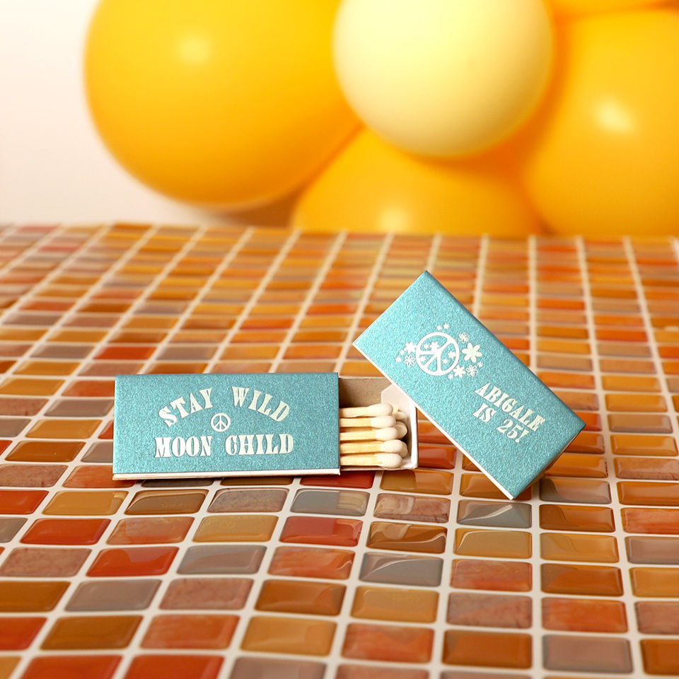 Disco Night Groovy Birthday Matchbox