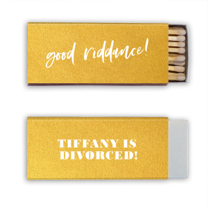 Good Riddance! Divorce Party Matchbox