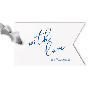 Our custom Script With Love Letterpress Tag now includes your name too. It brings special and unforgettable moments and make the present breathtaking. Try it now, you wont regret it! 