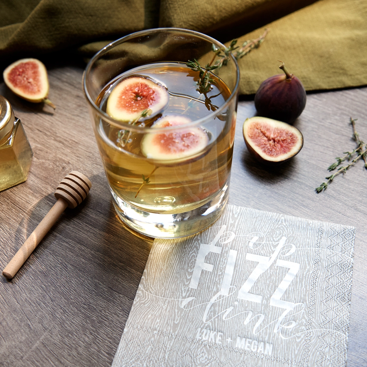 Sip a sparkling fig+honey cocktail while you welcome fall's arrival