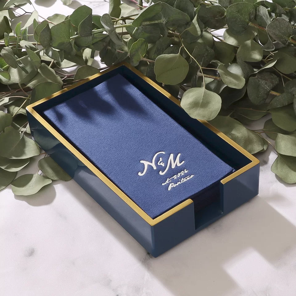 Classic Italian Wedding Bold Initials Napkin