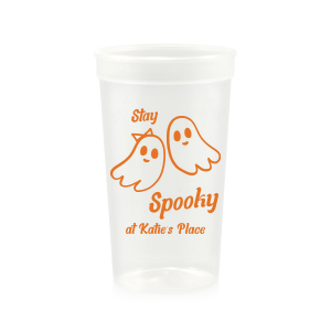 Get groovy this spooky season with the Groovy Halloween Cup. Our custom and cute Halloween decor will add a memorable touch at your Halloween party. Featuring two adorable ghosts, personalize teh design with your own name. 