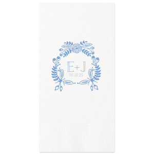 Hand drawn Floral Crown Guest Towel