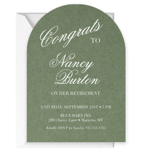 Celebrate for your retirement, an Invitation designed especially for the seniors. Get the party started and make everyone come by selecting this amazing Congrats On Your Retirement Invitation.