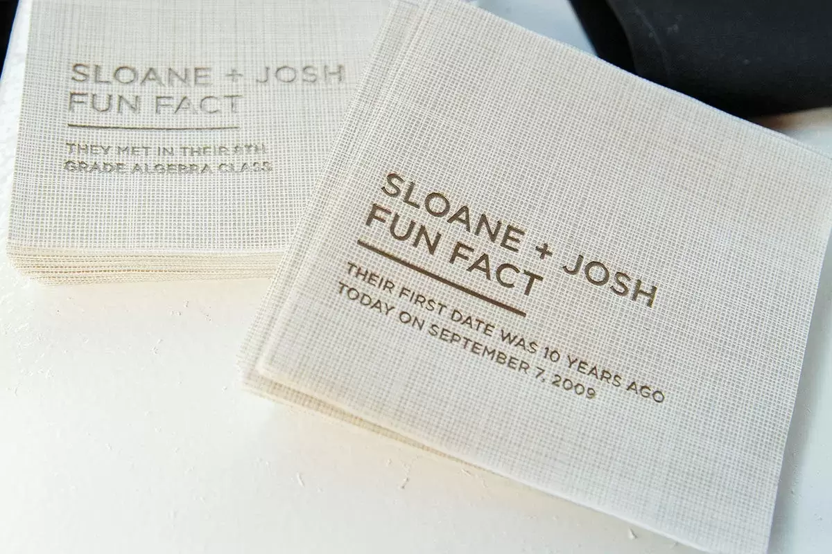custom fun fact cocktail napkin