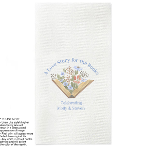 Love Story for the Books Floral Napkin