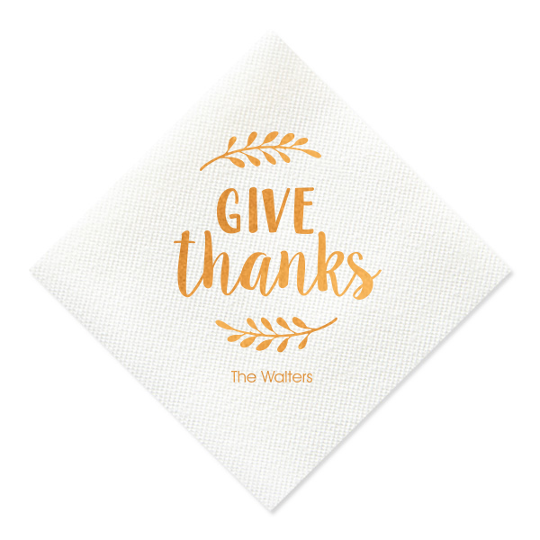 Give Thanks Wreath Napkin