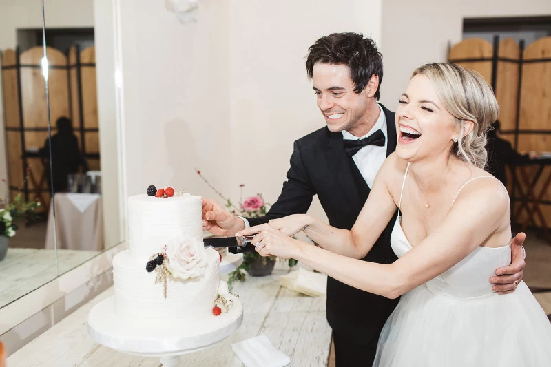 Ali Fedotowsky Keven Manno Wedding with personalized cocktail napkins