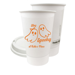 Get groovy this spooky season with the Groovy Halloween Cup. Our custom and cute Halloween decor will add a memorable touch at your Halloween party. Featuring two adorable ghosts, personalize teh design with your own name. 