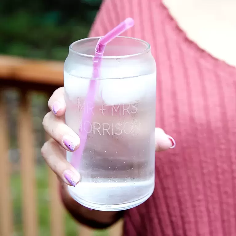 personalized glass can engraved glasses from For Your Party