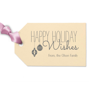 Personalized Natural Scarlet Luggage Gift Tag with Shiny Sterling Silver Foil has a Ornament graphic and is good for use in Christmas themed parties and will look fabulous with your unique touch. Your guests will agree!