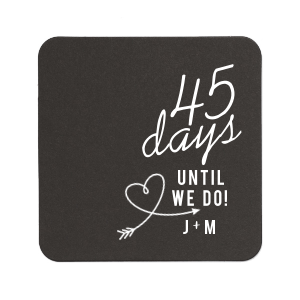 Our beautiful custom White Square Coaster with Matte Royal Blue Foil has a Arrow Heart graphic and is good for use in Hearts, Frames, Wedding themed parties and will impress guests like no other. Make this party unforgettable.
