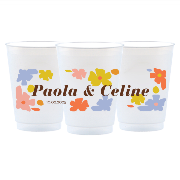 Bold Floral Photo Full Color Custom Cup