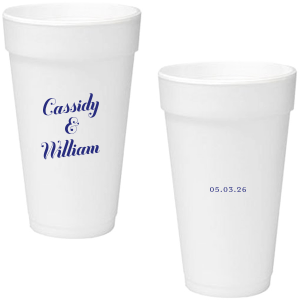Showcase simplicity and elegance with the Relaxed Couples Name and Date Cup. The no nonsense design makes a direct impression to showcase your big event. Perfect for weddings, engagements, anniversaries or most other events, the highly customizable text leaves plenty room for personalization to make your event unique as your partnership.