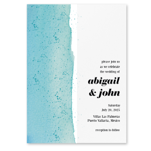 Custom Full Color with Foil Invitation with a Unique Full Color Design and Shiny Gold Foil accents will impress guests like no other. These invites are printed on a Smooth Natural White 115 lb. paper stock. It's time to show off your impeccable taste and make this party unforgettable.