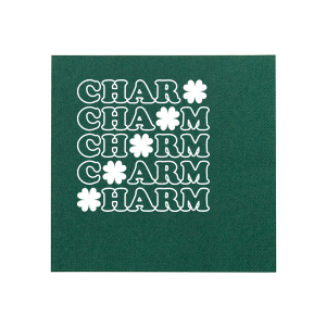 Meet our new napkin with Charm Clover graphics which will look awesome on St.Patrick's Day! Decorate in style - give your guests a nice welcoming greeting! They will love it!