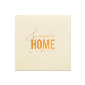 Our personalized Ivory Borderless Guest Hand Towel with Shiny Copper Foil has a Simple Heart Flourish graphic and is good for use in Frames, Hearts, Wedding themed parties and will impress guests like no other. Make this party unforgettable.