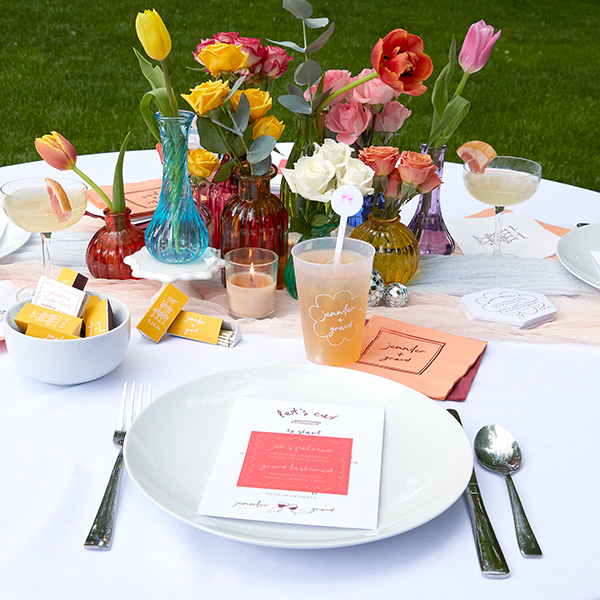 Kitschy Cocktial Hour Whimsical Wedding Menu