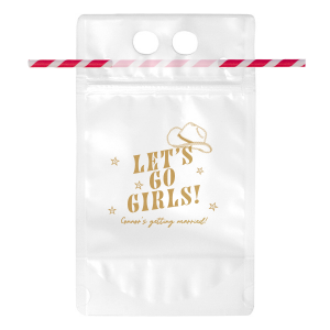Cowgirl Bachelorette Let's Go Girls Drink Pouch