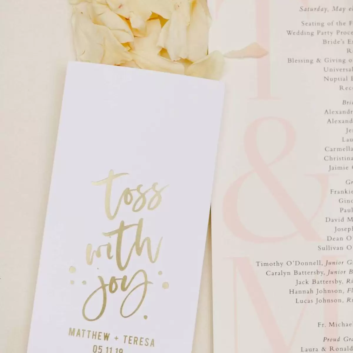 gorgeous custom designed flower petal bags