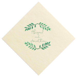 Our custom Ivory Linen Like Custom Photo + Foil Cocktail Napkin with Shiny Leaf Foil will impress guests like no other. Make this party unforgettable.