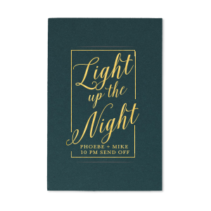 ForYourParty's elegant Stardream Navy Large Sparkler Sleeve with Shiny 18 Kt Gold Foil will make your guests swoon. Personalize your party's theme today.