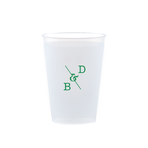 ForYourParty's elegant Matte Key Lime Ink cup with Matte Key Lime Ink Screen Print has a Accent Ampersand graphic and is good for use in Accents, Words, Wedding themed parties and will give your party the personalized touch every host desires.