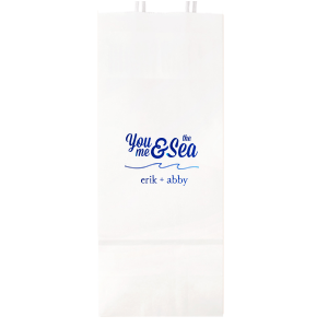 ForYourParty's elegant White Party Bag with Shiny Royal Blue Foil has a Wave Flourish graphic and is good for use in Beach/Nautical, Accents themed parties and will impress guests like no other. Make this party unforgettable.