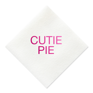 ForYourParty's personalized Candy Pink Cocktail Napkin with Shiny Fuchsia Foil will impress guests like no other. Make this party unforgettable.