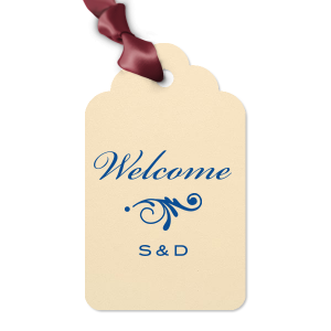 Personalized Stardream Ballet Pink Diamond Gift Tag with Satin Plum Foil Color has a Decorative Flourish 2 graphic and is good for use in Accents themed parties and will make your guests swoon. Personalize your party's theme today.