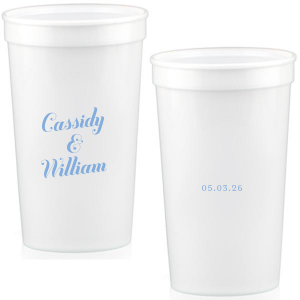 Showcase simplicity and elegance with the Relaxed Couples Name and Date Cup. The no nonsense design makes a direct impression to showcase your big event. Perfect for weddings, engagements, anniversaries or most other events, the highly customizable text leaves plenty room for personalization to make your event unique as your partnership.