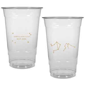 See the stars align with the Written in the Stars Cup. Featuring the astrological signs of Aquarius and Libra as snazzy graphics, this star dazzled cup is well suited for Zodiac themed parties, ensuring everyone's horoscopes is set for a good time.