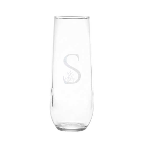 Floral Monogram Glassware